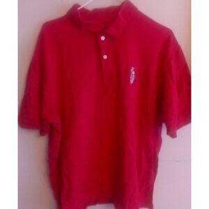 Mens Golf Polo Shirt XL Croft & Barrow Red Golf Bag Logo USA